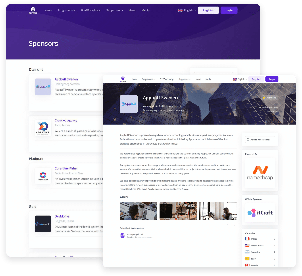 Sponsors Detail List